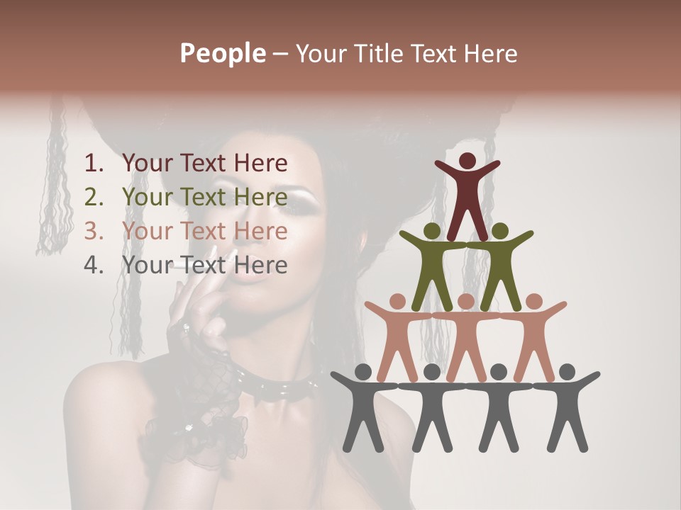 Hairstyle Cosmetics Black PowerPoint Template