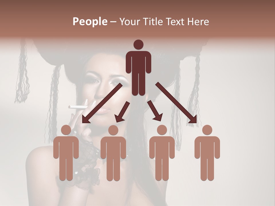 Hairstyle Cosmetics Black PowerPoint Template