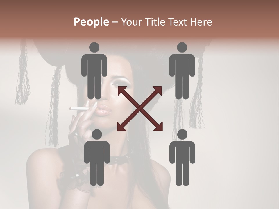 Hairstyle Cosmetics Black PowerPoint Template