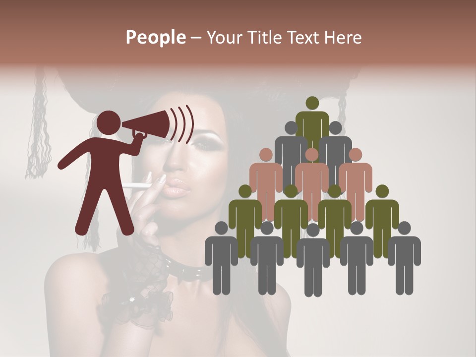 Hairstyle Cosmetics Black PowerPoint Template