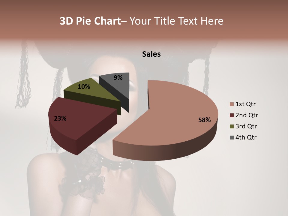 Hairstyle Cosmetics Black PowerPoint Template