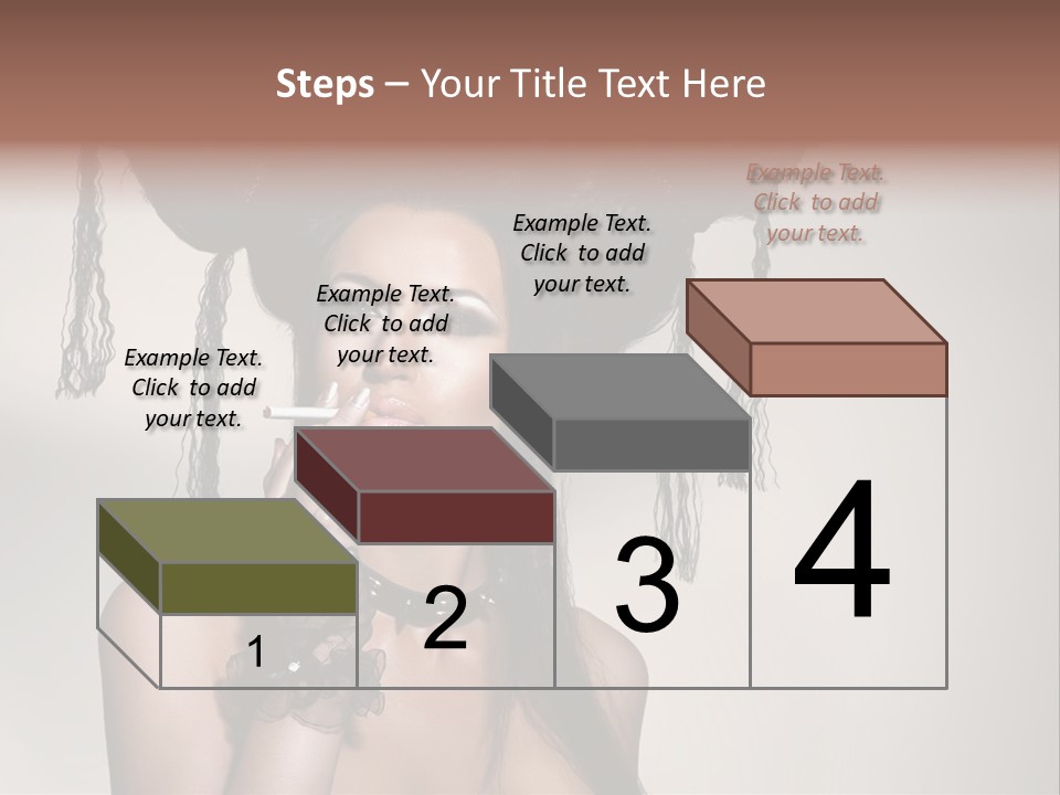 Hairstyle Cosmetics Black PowerPoint Template