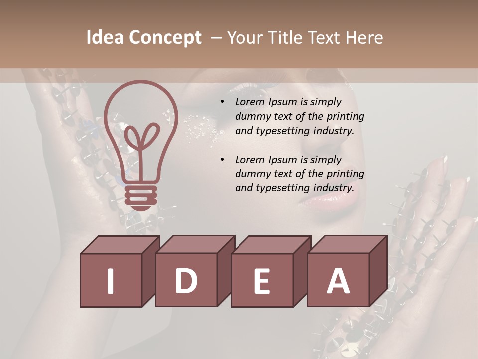 Pin Art Glue PowerPoint Template