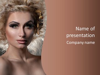 Hair Decoration Portrait PowerPoint Template