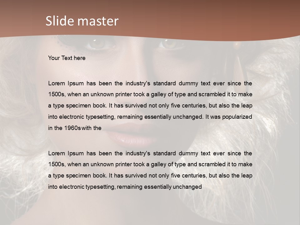 Hair Decoration Portrait PowerPoint Template