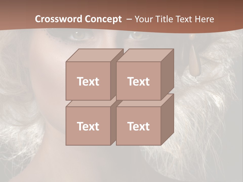 Hair Decoration Portrait PowerPoint Template