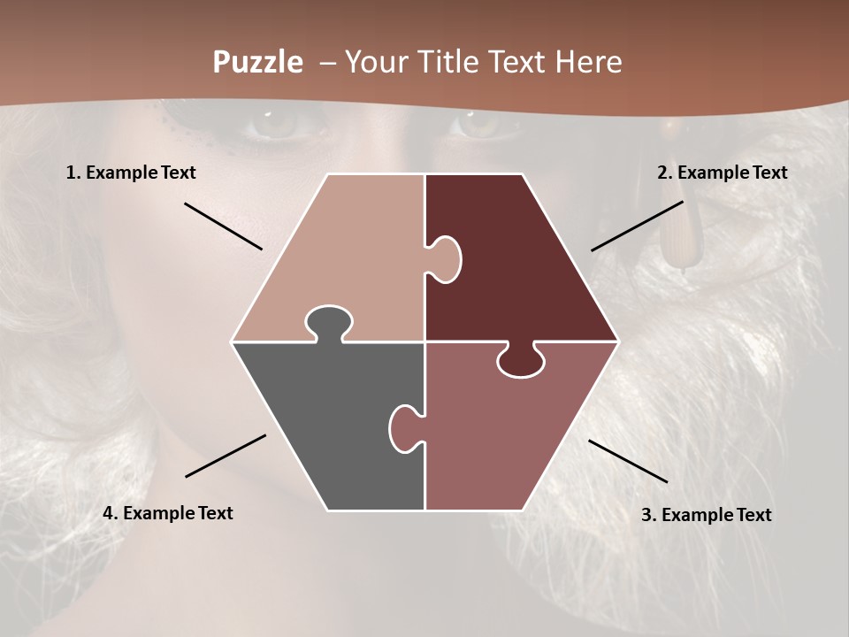 Hair Decoration Portrait PowerPoint Template