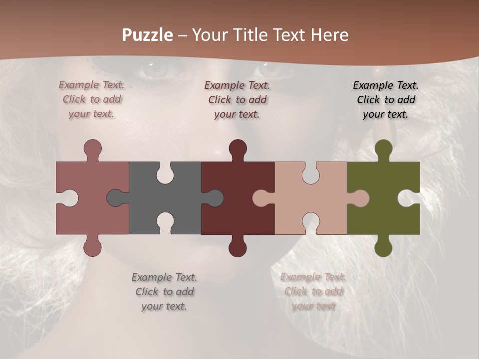 Hair Decoration Portrait PowerPoint Template