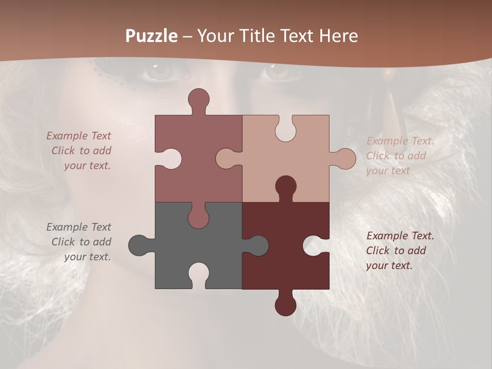 Hair Decoration Portrait PowerPoint Template