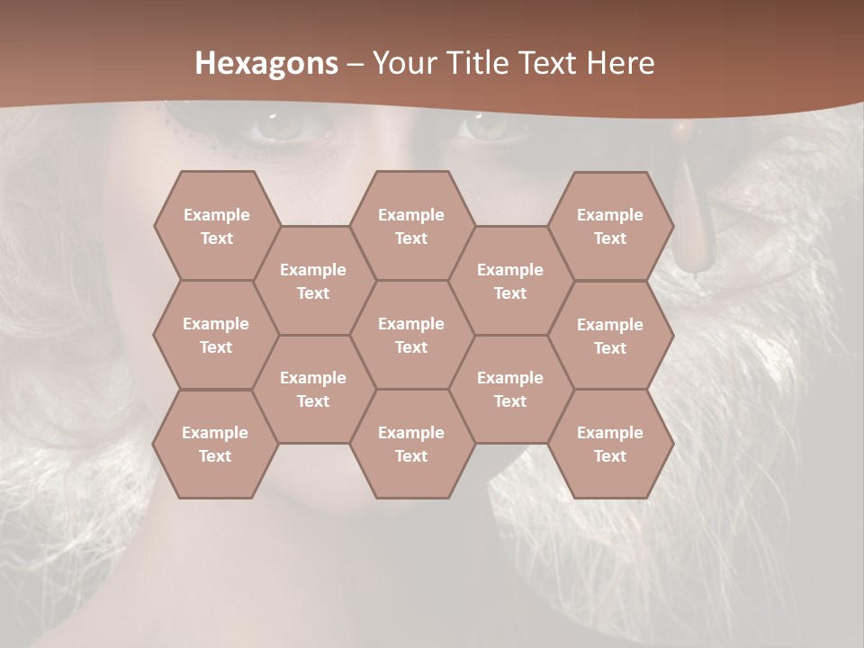 Hair Decoration Portrait PowerPoint Template