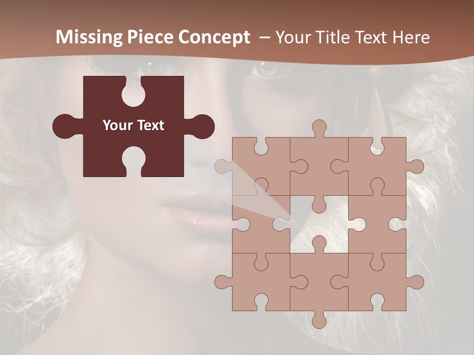 Hair Decoration Portrait PowerPoint Template