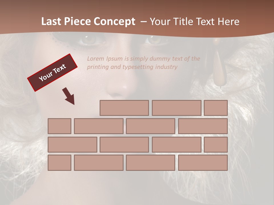 Hair Decoration Portrait PowerPoint Template