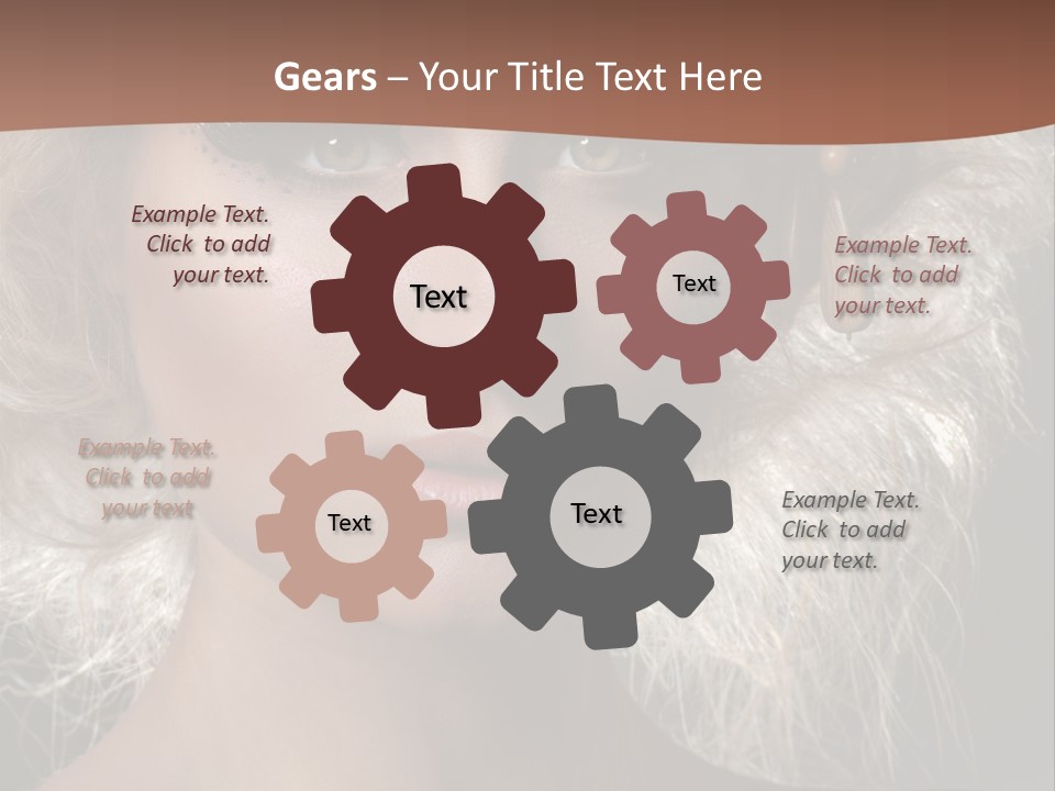 Hair Decoration Portrait PowerPoint Template