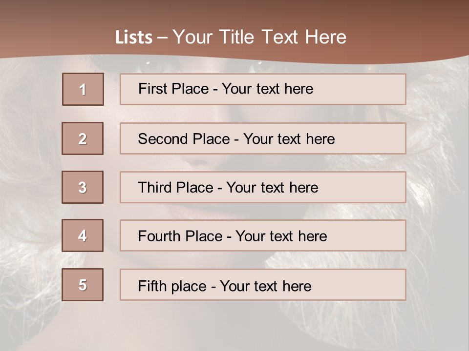 Hair Decoration Portrait PowerPoint Template