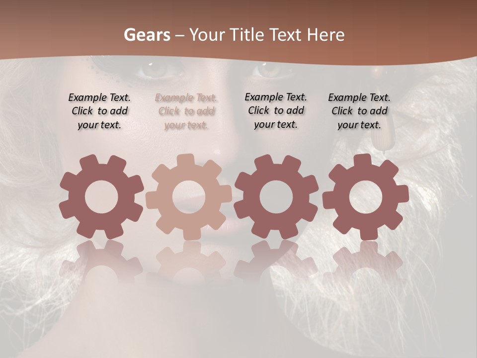 Hair Decoration Portrait PowerPoint Template