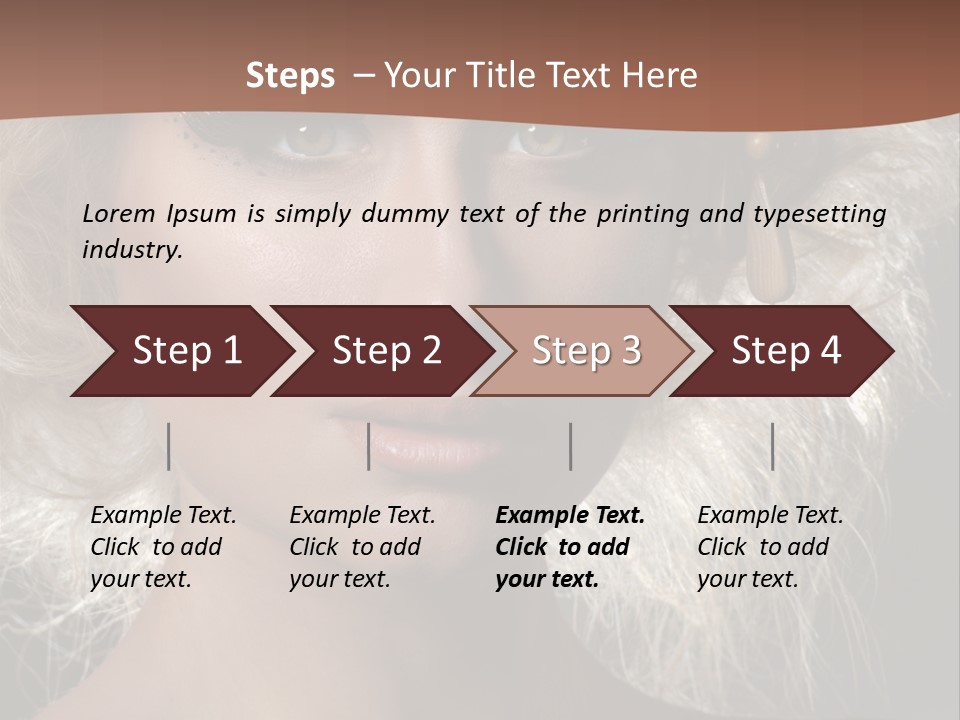 Hair Decoration Portrait PowerPoint Template