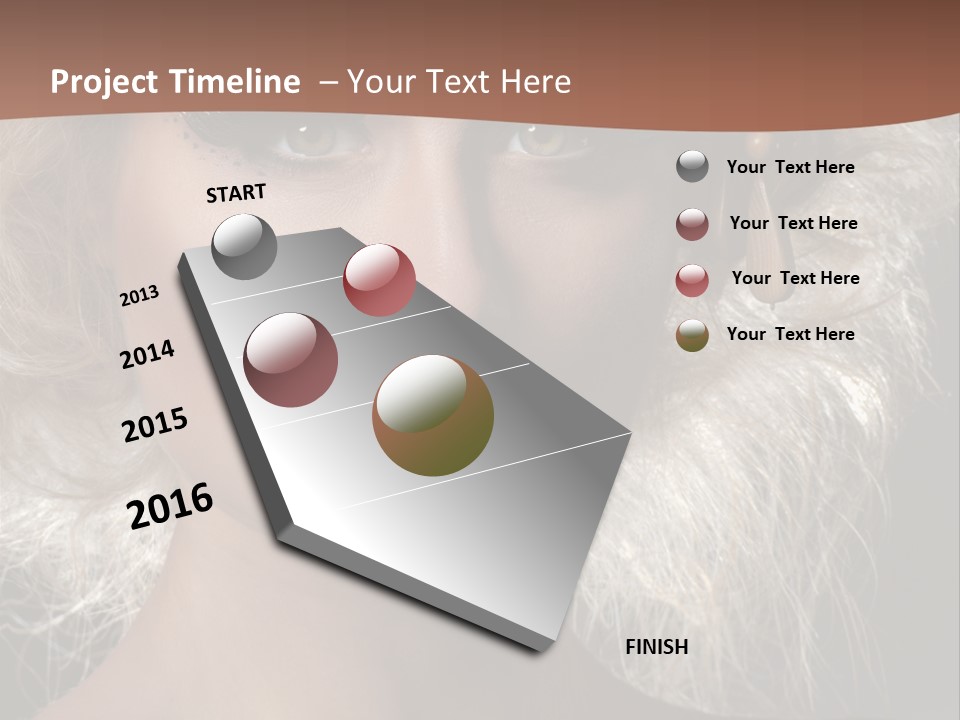 Hair Decoration Portrait PowerPoint Template