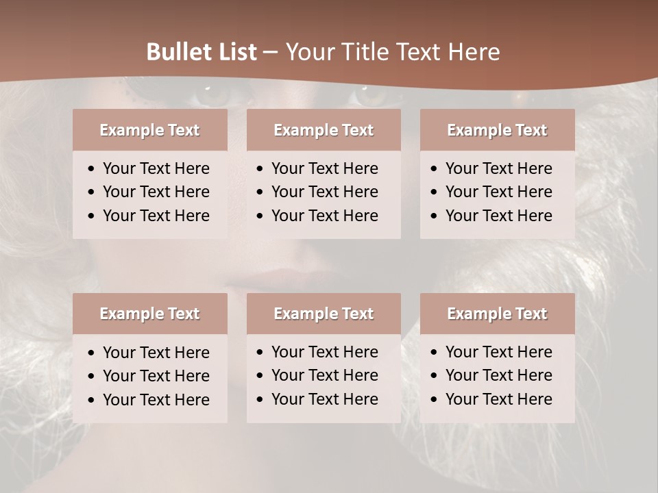 Hair Decoration Portrait PowerPoint Template