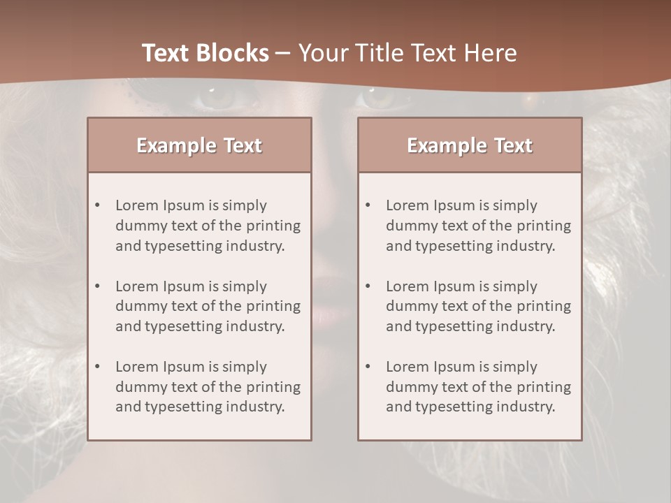 Hair Decoration Portrait PowerPoint Template