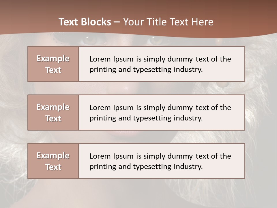 Hair Decoration Portrait PowerPoint Template