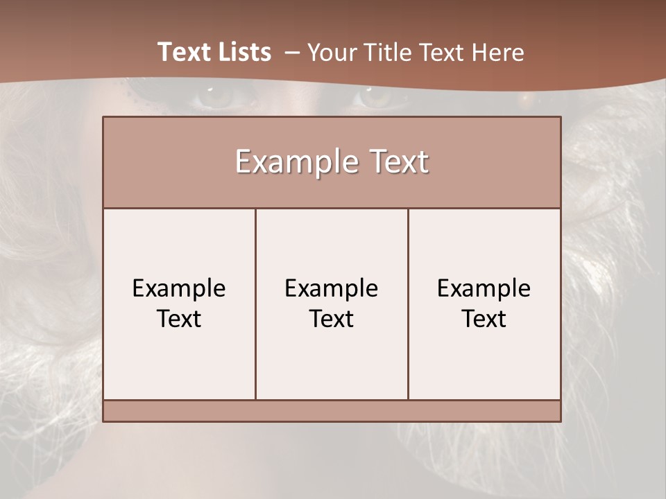 Hair Decoration Portrait PowerPoint Template