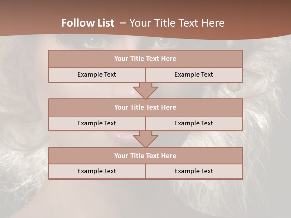 Hair Decoration Portrait PowerPoint Template
