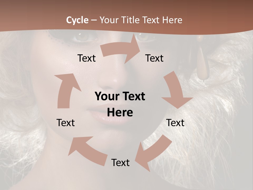 Hair Decoration Portrait PowerPoint Template