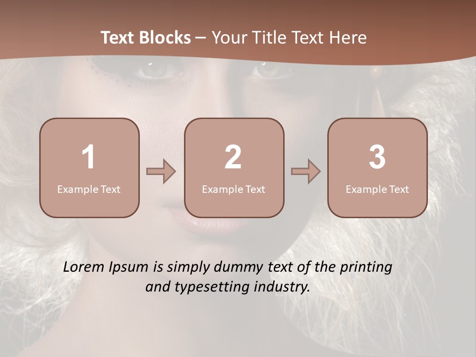 Hair Decoration Portrait PowerPoint Template