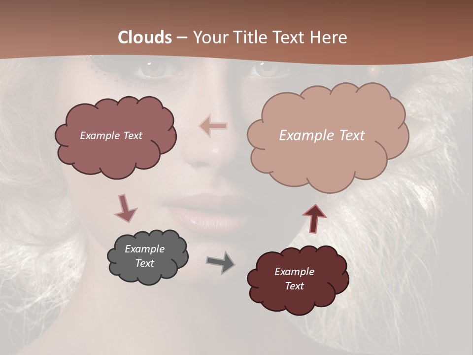 Hair Decoration Portrait PowerPoint Template