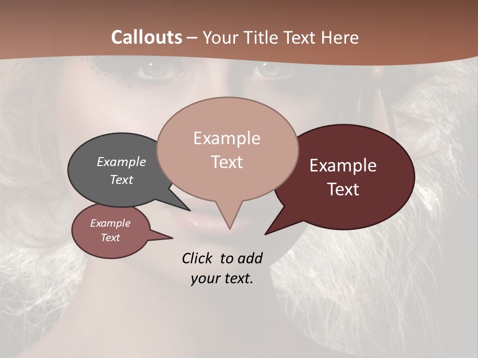 Hair Decoration Portrait PowerPoint Template