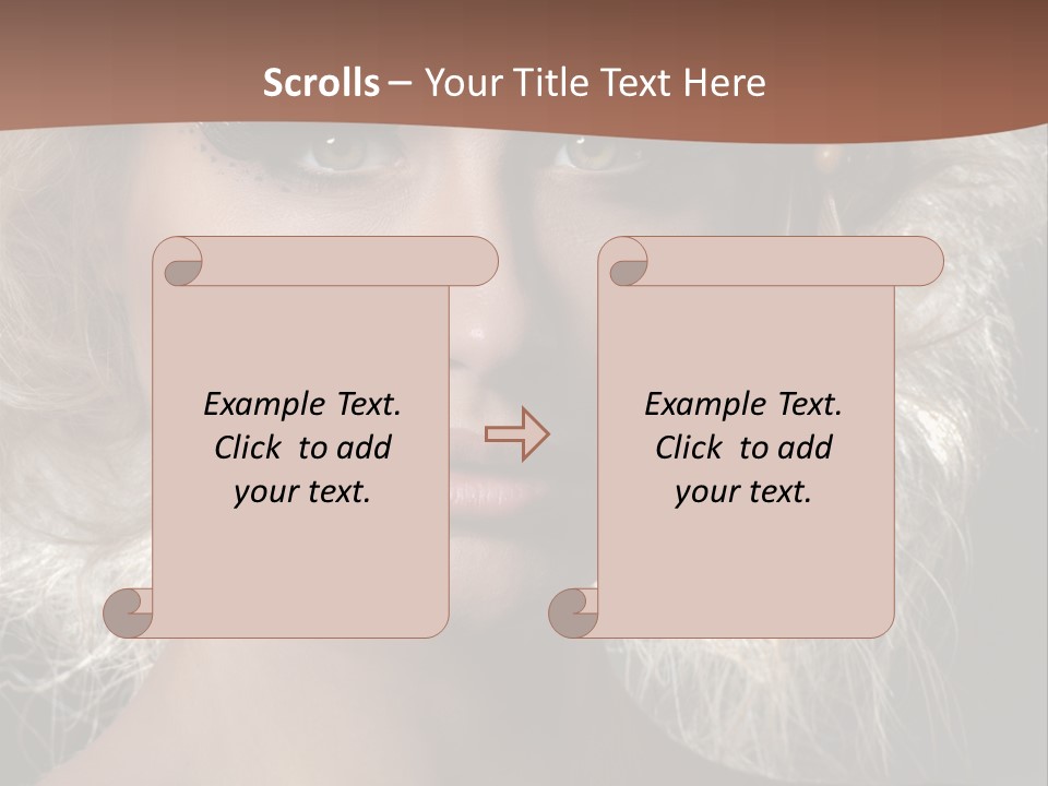Hair Decoration Portrait PowerPoint Template