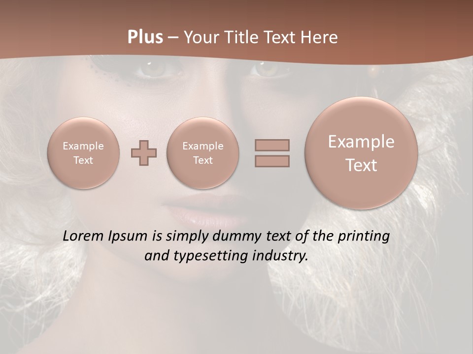 Hair Decoration Portrait PowerPoint Template