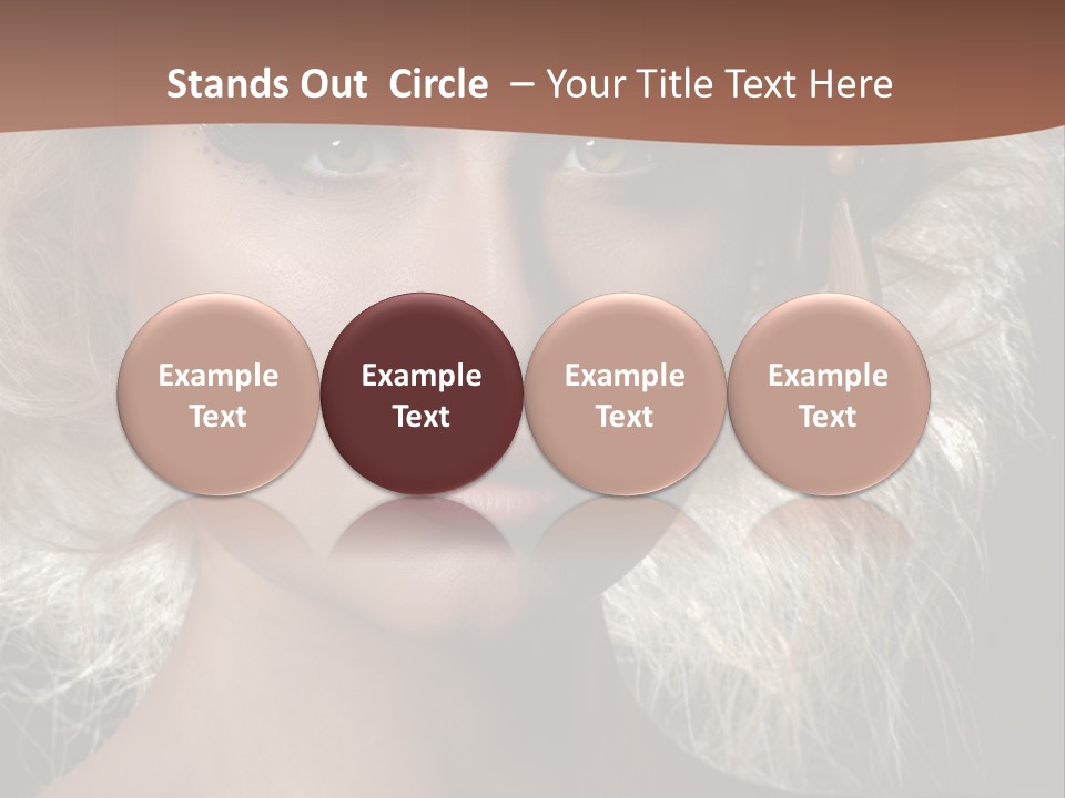 Hair Decoration Portrait PowerPoint Template