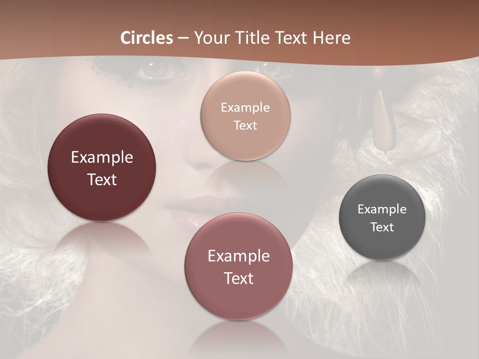 Hair Decoration Portrait PowerPoint Template