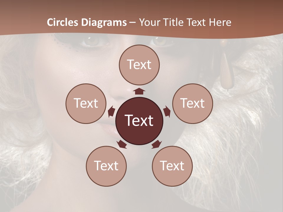 Hair Decoration Portrait PowerPoint Template