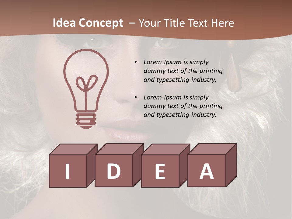 Hair Decoration Portrait PowerPoint Template