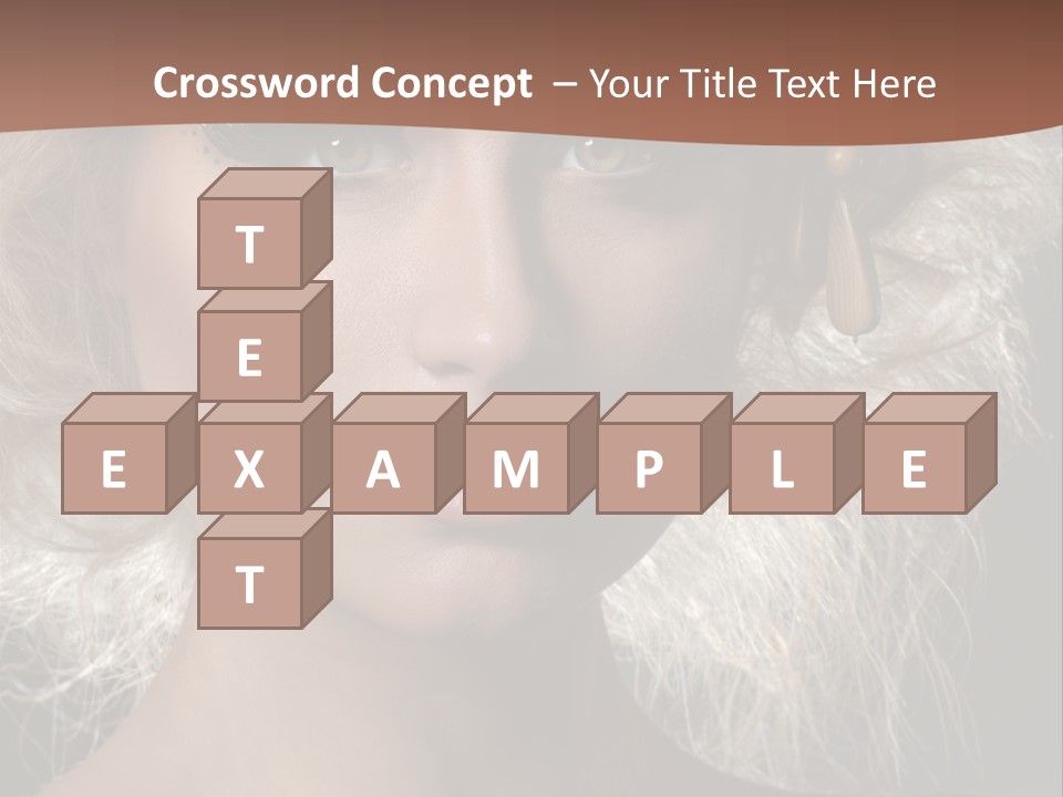 Hair Decoration Portrait PowerPoint Template