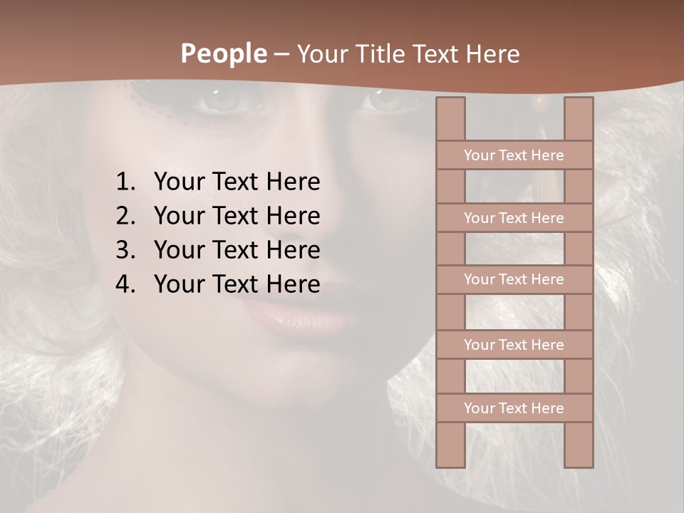 Hair Decoration Portrait PowerPoint Template