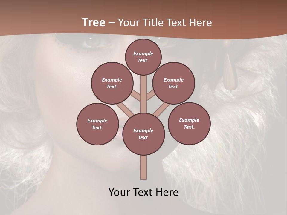 Hair Decoration Portrait PowerPoint Template