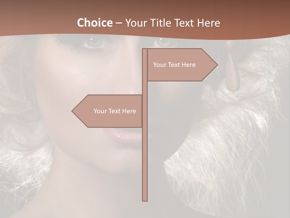 Hair Decoration Portrait PowerPoint Template