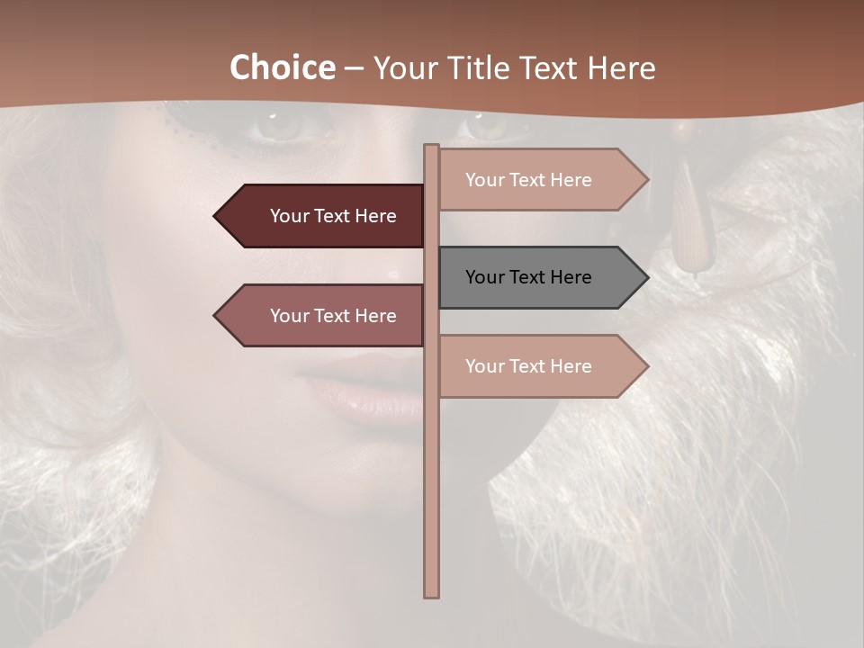 Hair Decoration Portrait PowerPoint Template