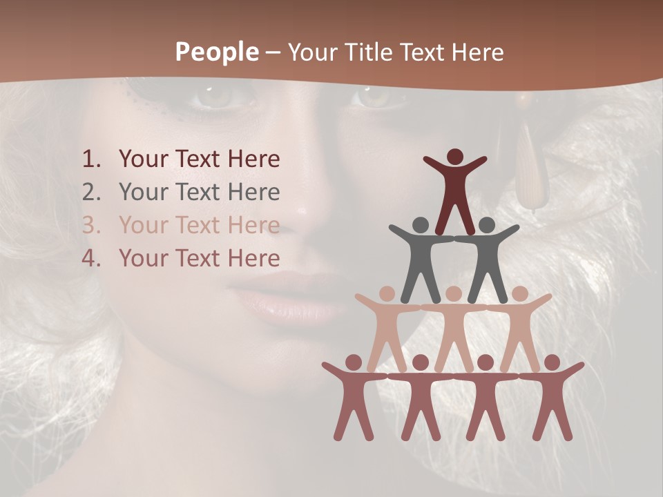 Hair Decoration Portrait PowerPoint Template