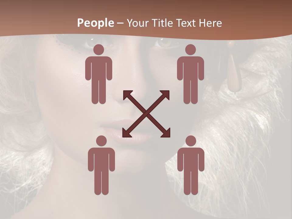 Hair Decoration Portrait PowerPoint Template