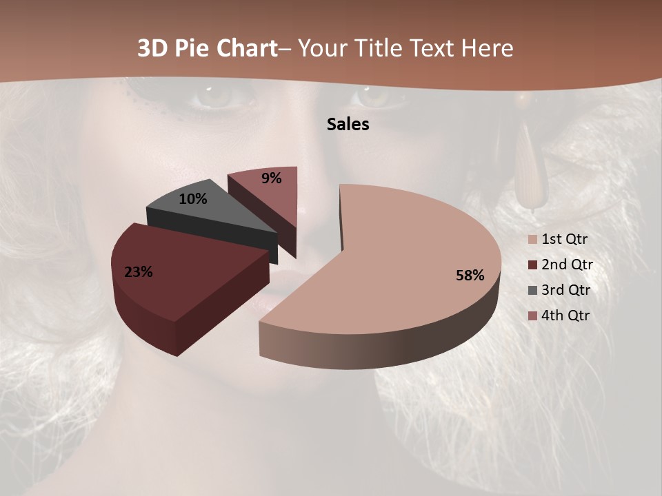 Hair Decoration Portrait PowerPoint Template