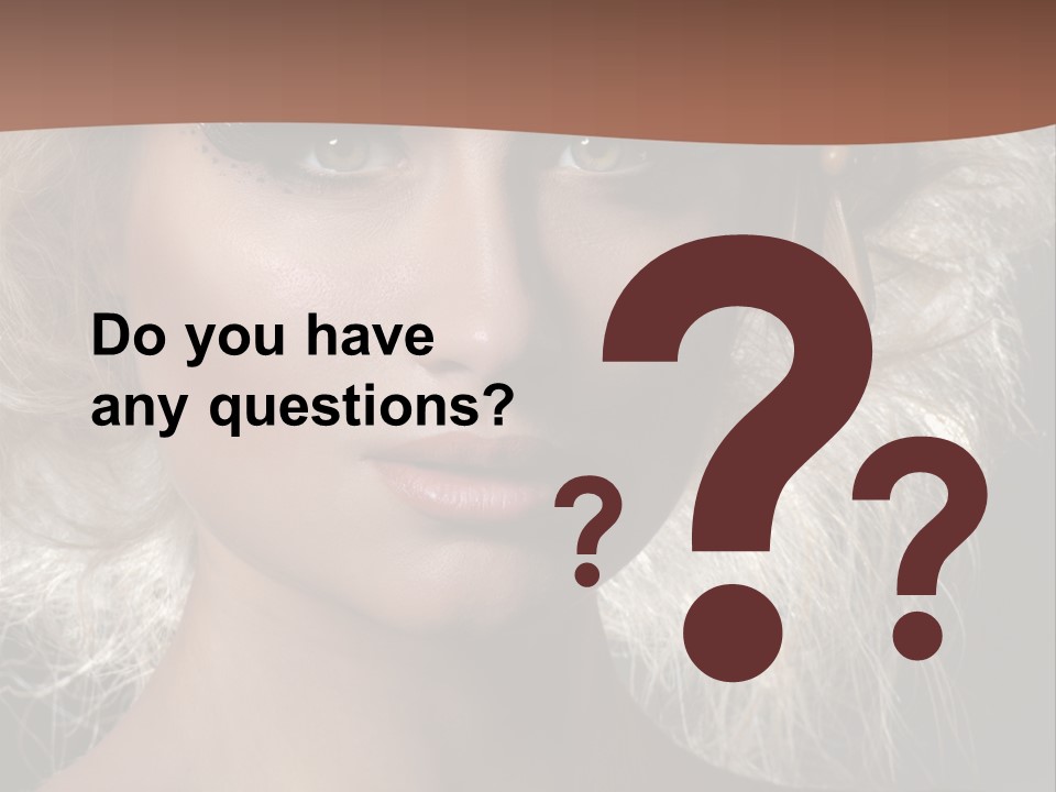 Hair Decoration Portrait PowerPoint Template