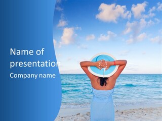 Shirt Sea Sand PowerPoint Template