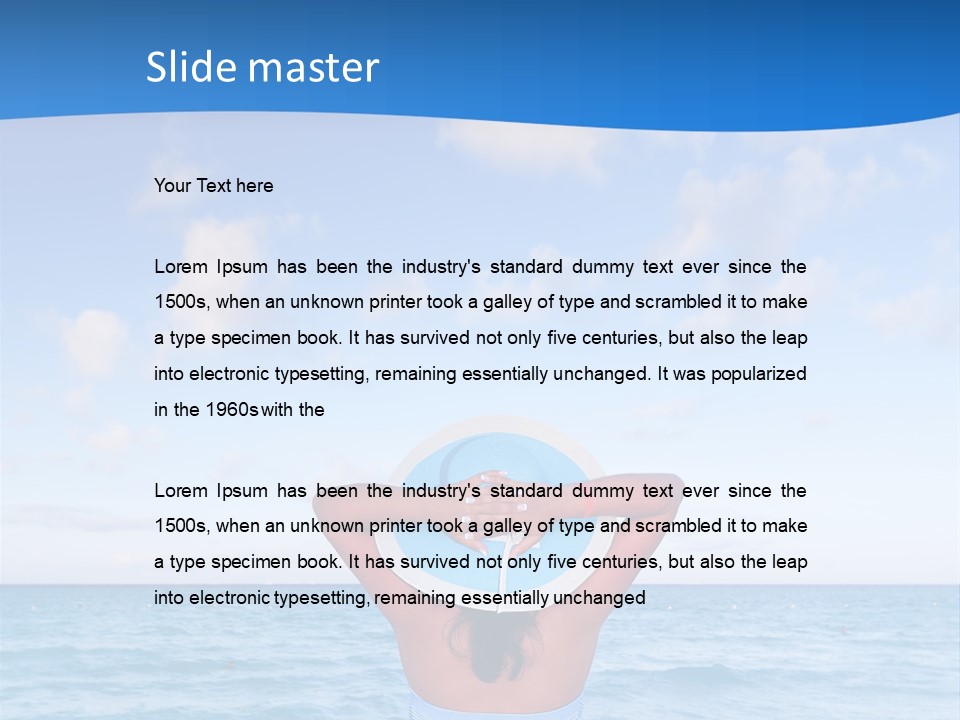 Shirt Sea Sand PowerPoint Template