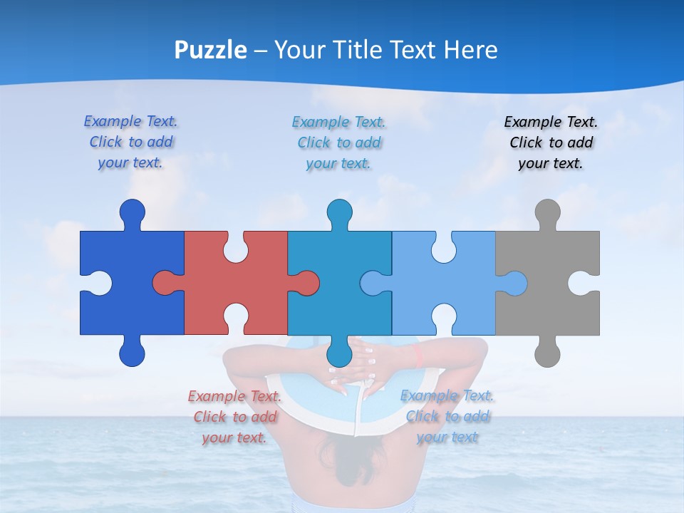 Shirt Sea Sand PowerPoint Template