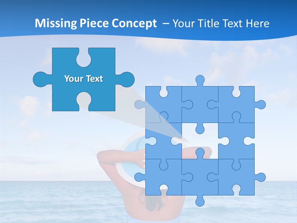 Shirt Sea Sand PowerPoint Template