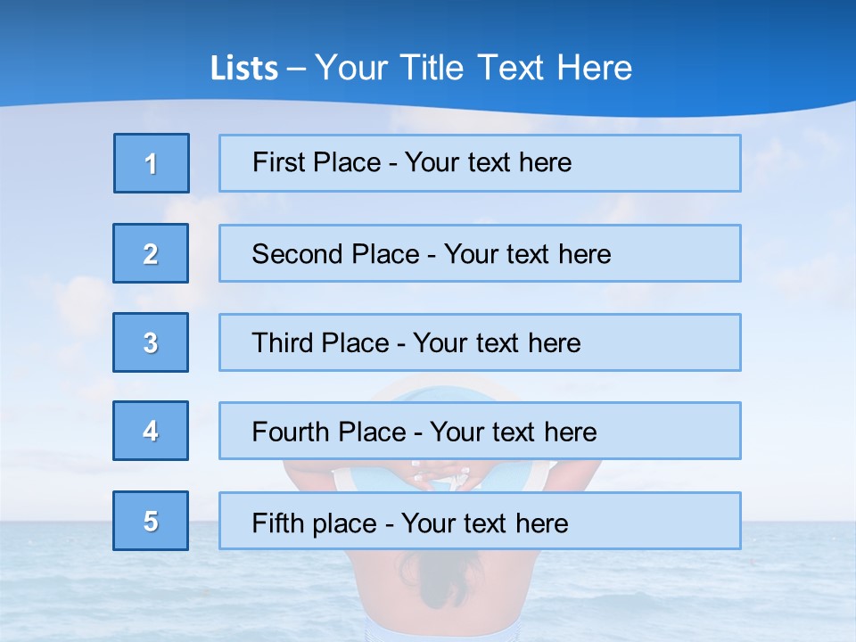 Shirt Sea Sand PowerPoint Template